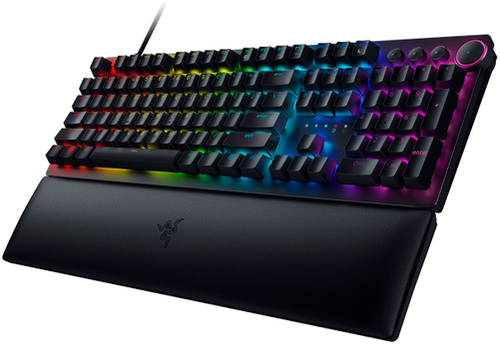Razer - Huntsman V2  Wired Optical Gaming Red Linear Keyboard with RGB Chroma Backlighting - Black