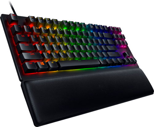 Razer - Huntsman V2 Wired TKL Optical Gaming Purple Clicky Switch Keyboard - Black