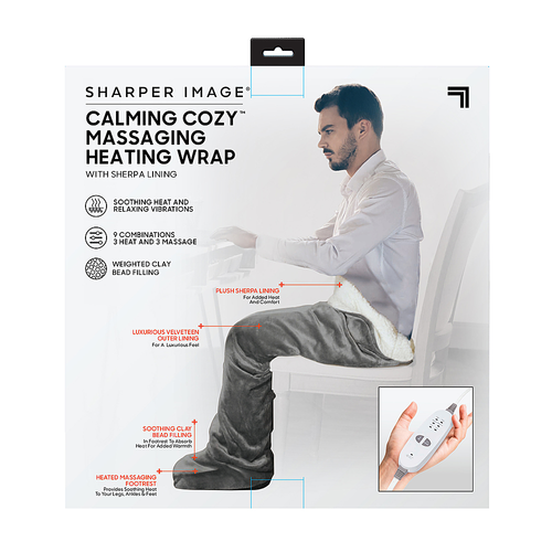 Calming Heat - Cozy Massaging Heating Wrap - Grey