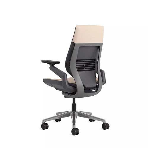 Steelcase - Gesture Wrapped Back Office Chair in Mica Leather with Hard Floor Casters