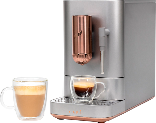 Café - Affetto Espresso Machine with 20 bars of pressure, Milk Frother and Built-In Wi-Fi - Steel Silver