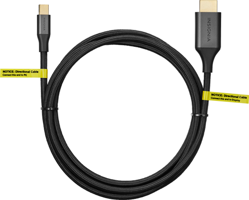 Insignia™ - 6' Mini DisplayPort to HDMI Cable - Black