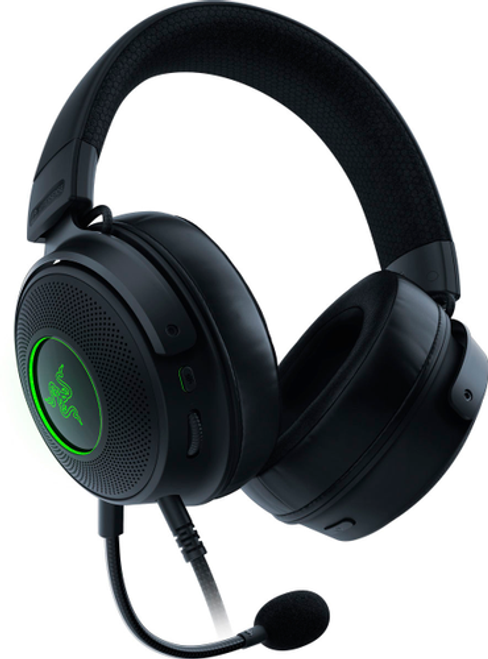 Razer - Kraken V3 Hypersense Wired 7.1 Surround Sound Gaming Headset for PC and Mac with RGB Lighting - Black