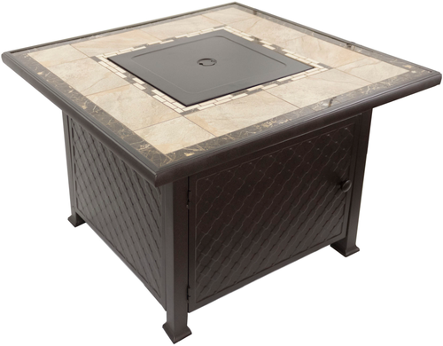 AZ Patio Heaters - Square File Top Fire Pit - Brown