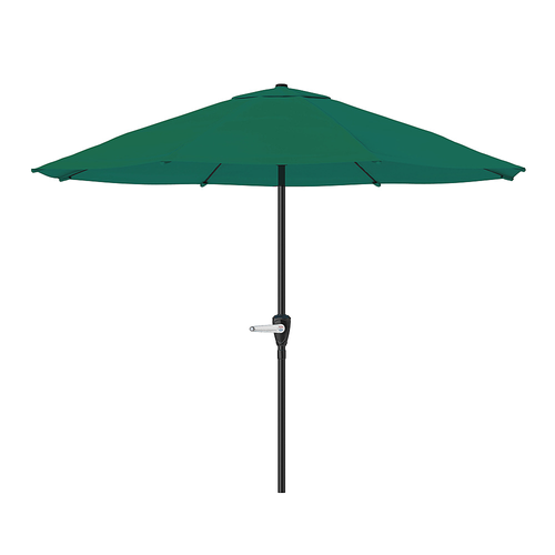 Nature Spring - 9-Foot Patio Umbrella - Outdoor Shade with Easy Crank – Table Umbrella for Deck, Balcony, Porch, Backyard (Green) - Hunter Green