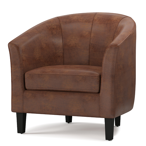 Simpli Home - Austin Tub Chair - Distressed Saddle Brown