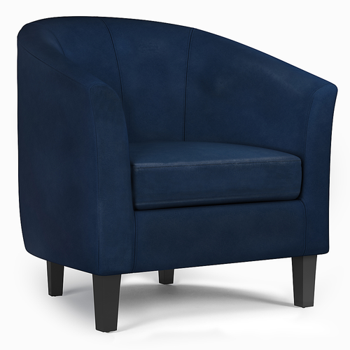 Simpli Home - Austin Tub Chair - Distressed Dark Blue