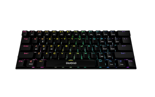 GAMDIAS - GD-HERMES E3 60% RGB BLUE Switch Mechanical Keyboard - Black
