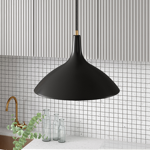 Camden&Wells - Barton Metal Pendant - Matte Black/Brass