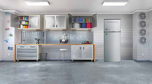 Frigidaire 7.5 cu ft, 2-Door Apartment Size Refrigerator with Top Freezer, Platinum Series, Stainless Steel