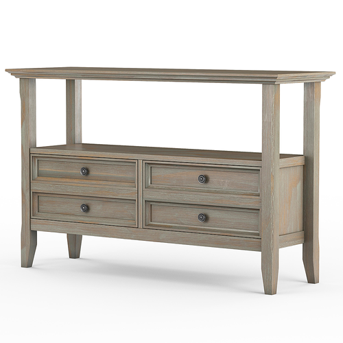 Simpli Home - Amherst Console Sofa Table - Distressed Grey