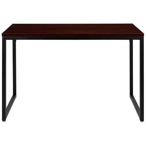 Flash Furniture - Tiverton Industrial Modern Desk - Commercial Grade Office Computer Desk and Home Office Desk - 47" Long (Mahogany/Black) - Mahogany Top/Black Frame