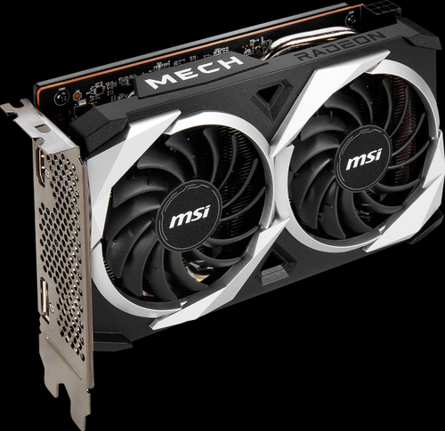 MSI - AMD Radeon RX 6500 XT Mech 2X 4G OC - 4GB GDDR6 - PCI Express 4.0 - Graphics Card