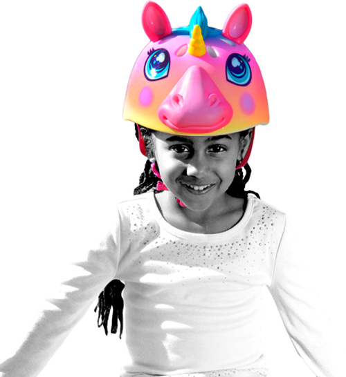 Raskullz - Super Rainbow Corn  Child Helmet - Pink Rainbow