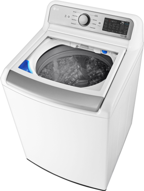 LG - 5.5 cu ft Top Load Washer with TurboWash3D - White