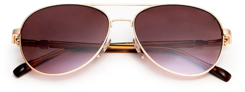 Bruno Magli - Costa-Unisex Full Rim Metal Aviator Sunglass Frame with Acetate Temples and a Spring Hinge - Gold Tortoise