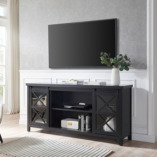 Camden&Wells - Clementine TV Stand for TVs up to 80" - Black Grain