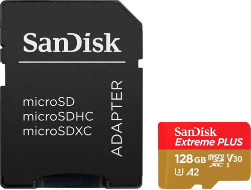 SanDisk - Extreme PLUS 128GB MicroSDXC UHS-I Memory Card