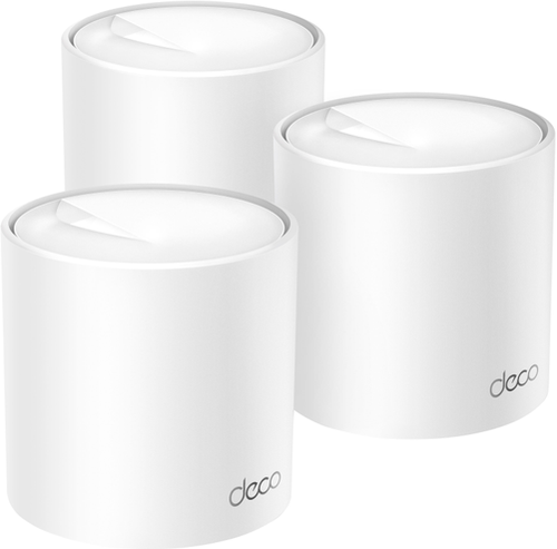 TP-Link - Deco AX4300 Pro Dual-Band Wi-Fi 6 Mesh Wi-Fi System (3-Pack), Multi-Gig with 2.5 Gbps Port - White