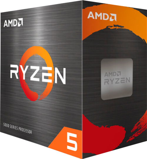 AMD Ryzen 5 5500 3.6 GHz Six-Core AM4 Processor, Black - Black