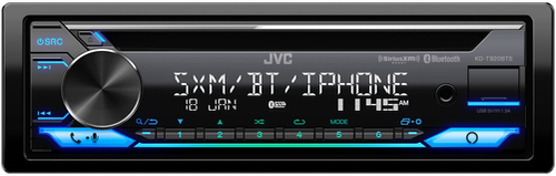 JVC - In-Dash CD/DM Receiver - Built-in Bluetooth - Satellite Radio-ready with Detachable Faceplate - Black