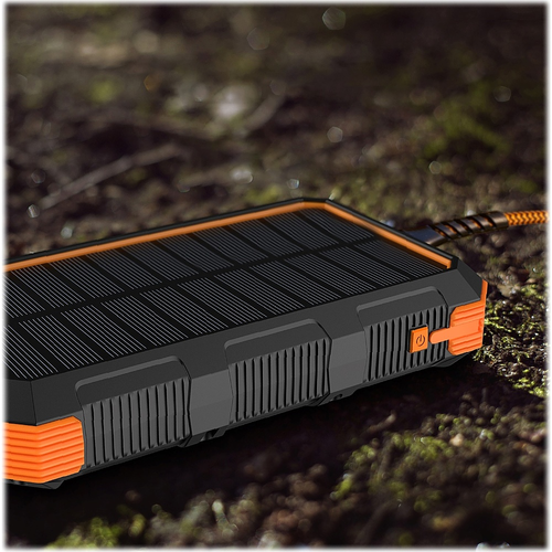 ToughTested - Solar24 24,000 mAh Portable Charger for Most USB-Enabled Devices - Black