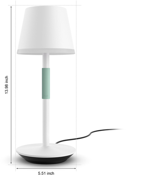 Philips - Hue Go Portable Table Lamp - White