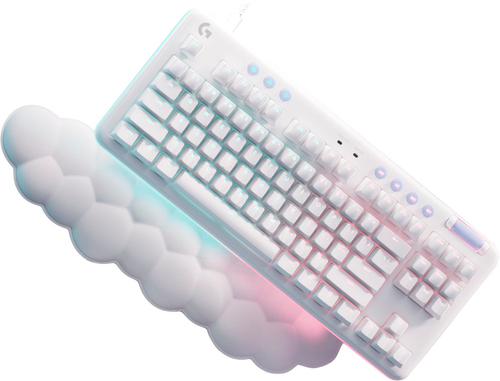 Logitech - G713 TKL Wired Mechanical Tactile Switch Gaming Keyboard for PC/Mac with Palm Rest Included - White Mist