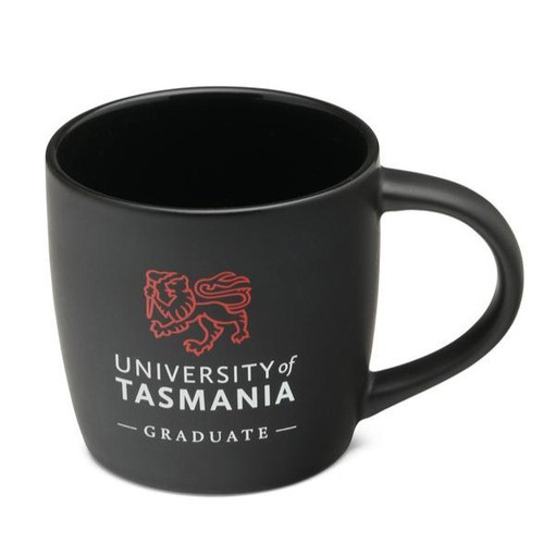 Graduate matte black mug.