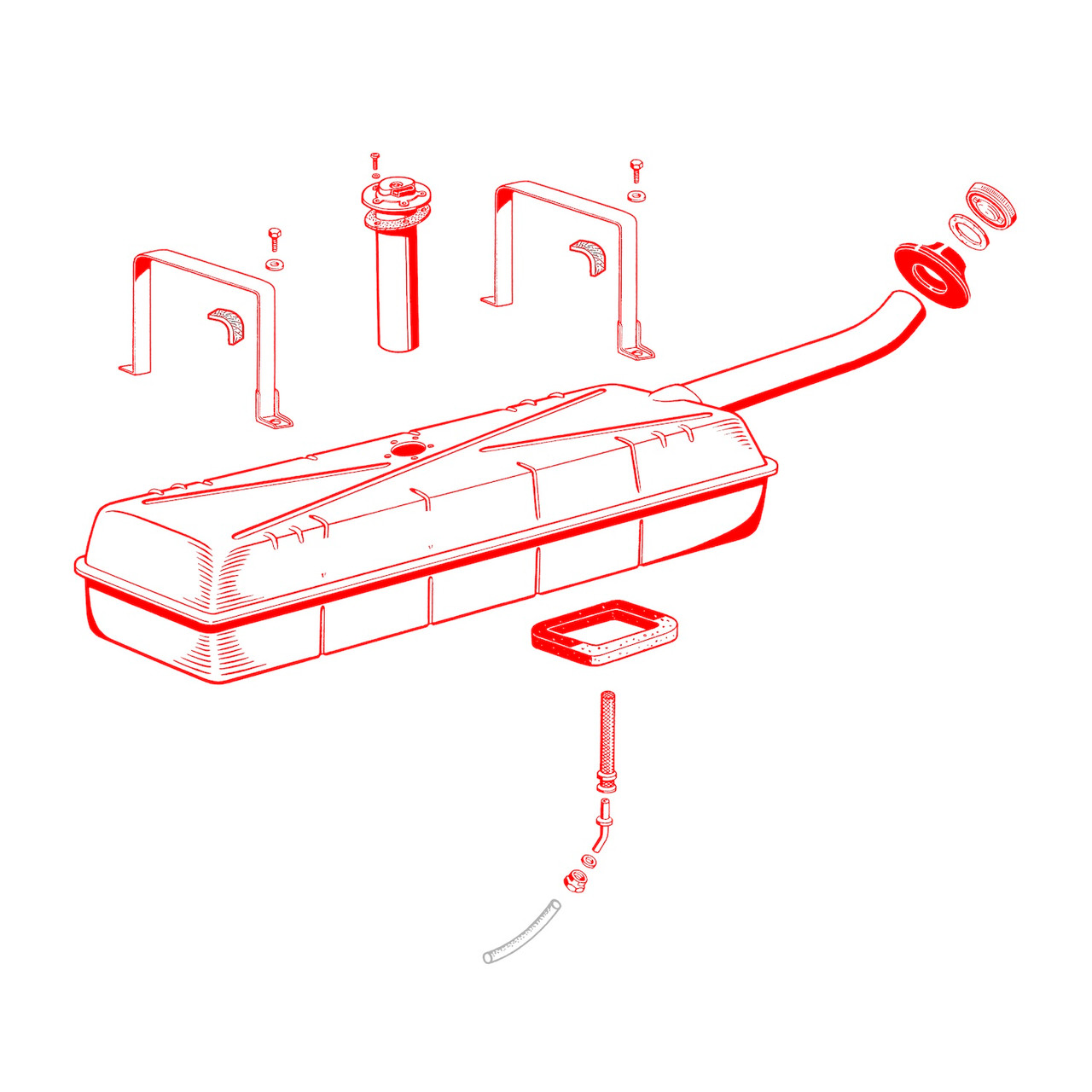 FUEL TANK REFRESH KIT; BUS; 1955-1967