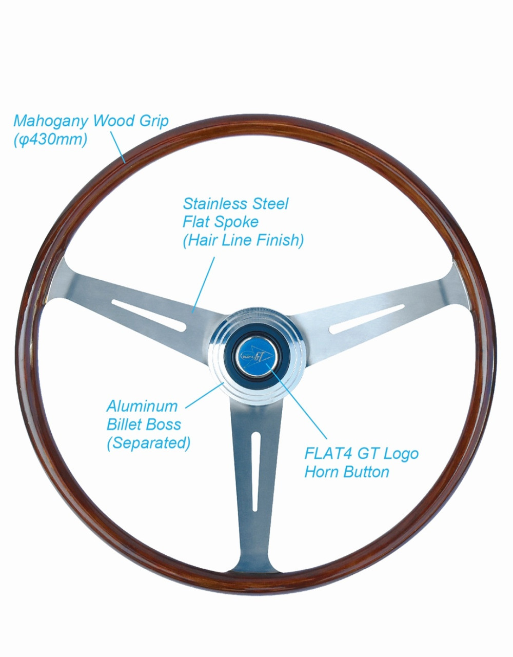Flat-4 Bus Gt Steering Wheel Kit, 1974-1979 Type 2 Bus