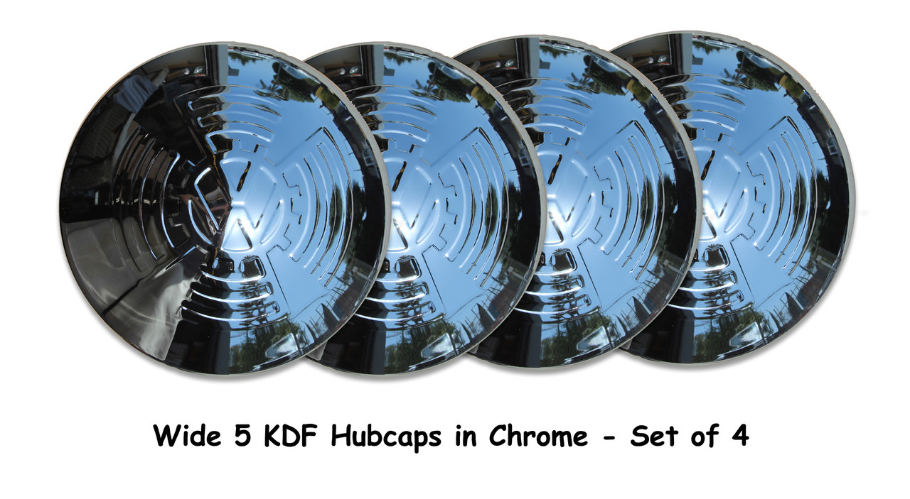 KDF HUB CAP SET; CHROME