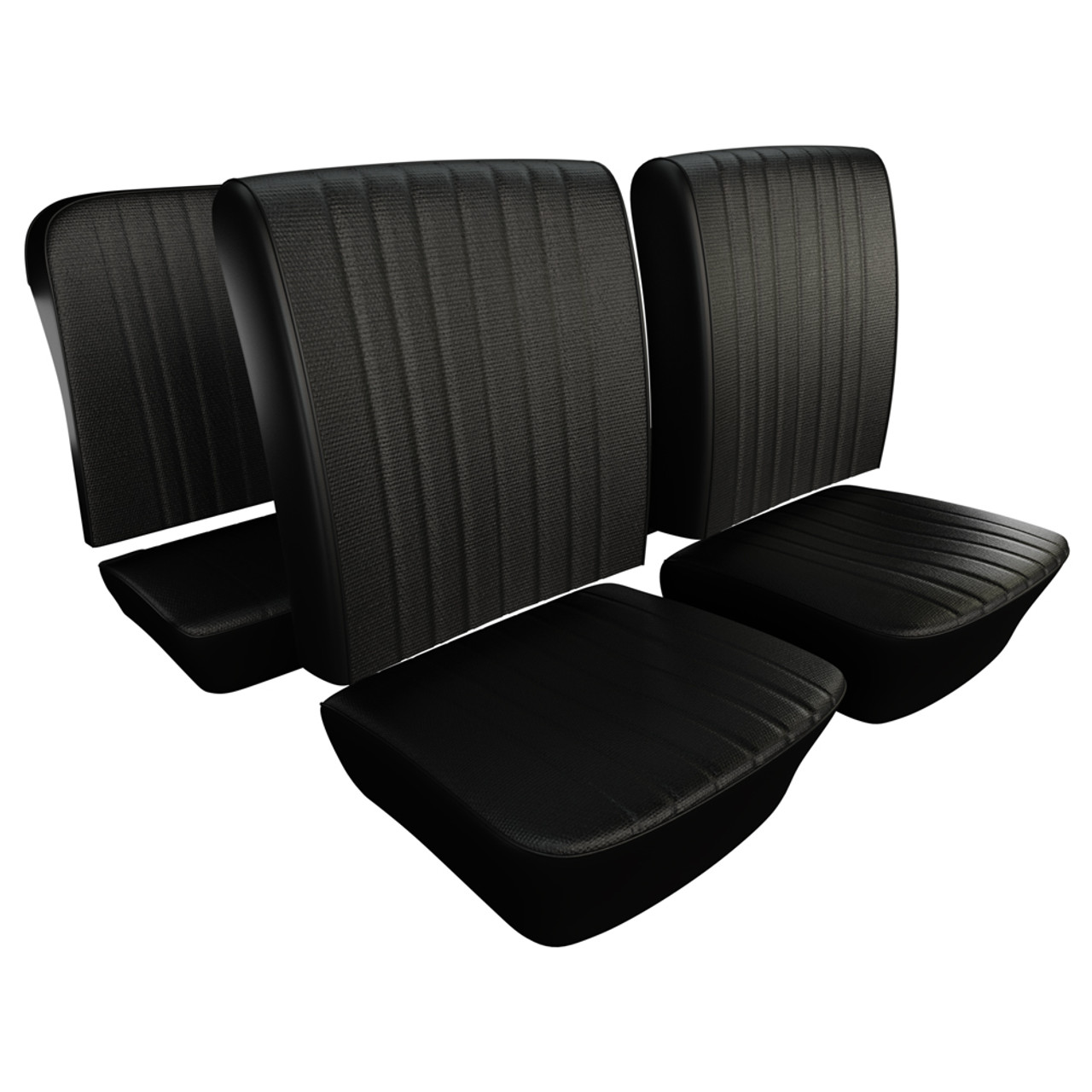 Bug 65 - 67 Full Set Sedan - Slip-On-Seat Covers, Black Basket Weave