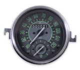 MPH SPEEDOMETER & TACH COMBO GAUGE - GREEN