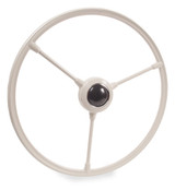 THREE SPOKE STEERING WHEEL; BUS; 1952-1967; SILVER BEIGE