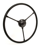 THREE SPOKE STEERING WHEEL; BUS; 1952-1967; BLACK