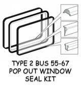 POP-OUT WINDOW SEAL KIT; BUS; 1950-1967