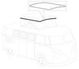 WESTFALIA POP TOP CANVAS TACK STRIP; BUS 1964-1967
