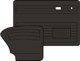 BLACK DOOR PANEL SET 67-77