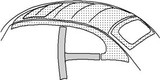 Headliner 64-67 Beetle Sunroof Grey