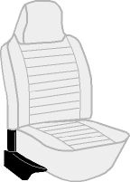 White Seat Covers, 1974-1975 Beetle, Original Basket Weave Pattern