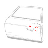 NOS TYPE 3 DOOR HANDLE/LOCK SEAL KIT