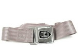 2-Point Seat Belt with Chrome Buckle - Grey