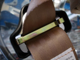 3-Point Seat Belt with Black Buckle - Tan