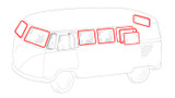 KOMBI BUS WINDOW RUBBER KIT 1955-1963