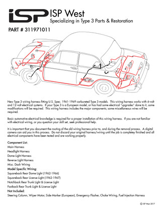 Wiring harness instructions, page 1