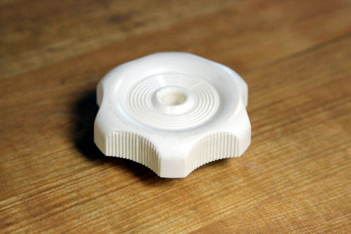 JALOUSIE WINDOW KNOB; WHITE; BUS; 1968-1979