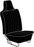 Seat Covers, Black 1970-1972 Beetle, Original Basket Weave Pattern