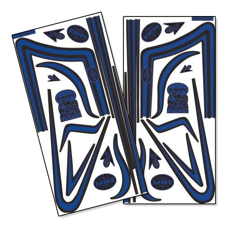 EMPI カタログ EMPI GTV C-Stripe Decal Set - Navy Stripe / Black Outline
