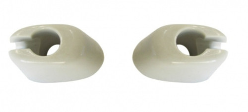 Bug 65 - 67 Visor Clips; White, 1 pair